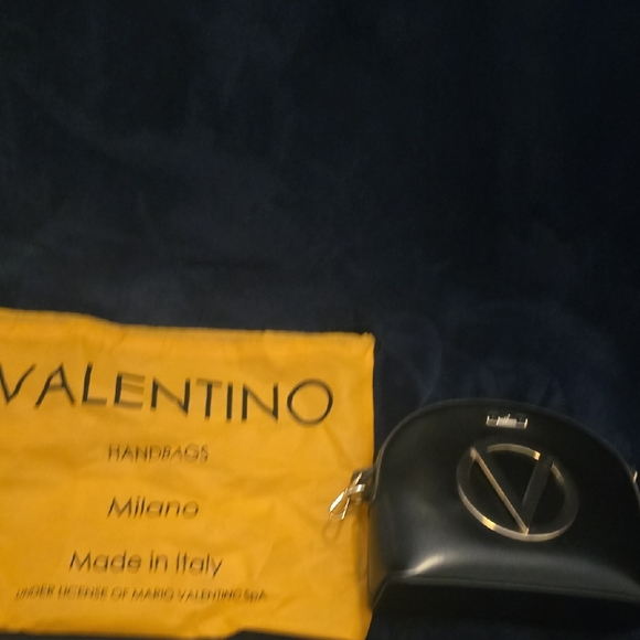 Valentino By Mario Valentino Black and Gold Crossbody Bag - Picture 6 of 7